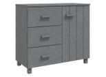 Syfax™ Credenza Hamar Grigio Scuro 90X40X80 Cm Legno Massello Di Pino