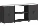 Syfax™ Set Di Stoccaggio Per Cucina Con Lo Scaffale 3 Pcs Nero