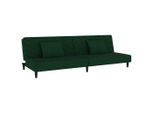Syfax™ Divano Letto A 2 Posti Con 2 Cuscini Verde Scuro In Velluto