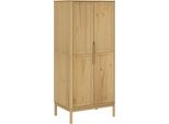 Syfax™ Armadio Floro Marrone Cera 77X53X171 Cm Legno Massello Di Pino