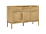 Syfax™ Credenza Floro Marrone Cera 114X43X74 Cm In Legno Di Pino