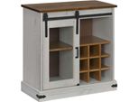 Syfax™ Credenza Halden Con Anta Scorrevole 80X40X80 Cm Legno Massello