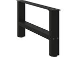 Syfax™ Gambe Per Tavolino Da Caffè Nere 2 Pz 60X(30-31) Cm Acciaio