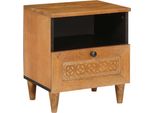 Syfax™ Armadio Da Notte Con Cassetto Marrone Chiaro 40 X 33 X 46 Cm