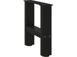 Syfax™ Gambe Per Tavolino Da Caffè Nere 2 Pz 40X(30-31) Cm Acciaio