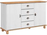 Syfax™ Credenza Askim 133,5 X 40 X 79 Cm Legno Di Pino Massello