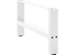 Syfax™ Gambe Per Tavolino Da Caffè Bianche 2 Pz 70X(30-31) Cm Acciaio