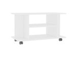 Syfax™ Mobile Tv Con Ruote Bianco 80X40X45 Cm In Legno Multistrato