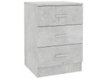 Syfax™ Comodino Grigio Cemento 38X35X56 Cm In Legno Multistrato