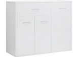 Syfax™ Credenza Bianco Lucido 88X30X70 Cm In Legno Multistrato