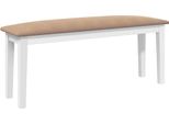 Syfax™ Panca 110 Cm Bianco In Legno Massello Di Hevea