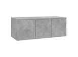 Syfax™ Mobile Porta Tv Grigio Cemento 80X34X30 Cm Legno Multistrato