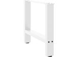 Syfax™ Gambe Per Tavolino Da Caffè Bianche 2 Pz 50X(42-43) Cm Acciaio