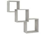 Syfax™ Mensole A Muro Cubiche Grigio Cemento 68X15X68Cm Multistrato