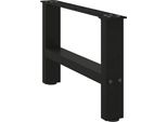 Syfax™ Gambe Per Tavolino Da Caffè Nere 2 Pz 50X(30-31) Cm Acciaio