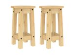 Syfax™ Sgabelli Da Bar 2 Pz In Legno Massello Di Pino