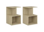 Syfax™ Comodini 2Pz Rovere Sonoma 35X35X55 Cm In Legno Multistrato