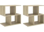 Syfax™ Comodini 2Pz Rovere Sonoma 50X30X51,5 Cm In Legno Multistrato