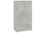 Syfax™ Credenza 6 Cassetti Grigio Cemento 50X34X96Cm Legno Multistrato