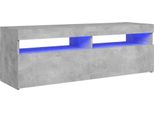 Syfax™ Mobile Porta Tv Con Luci Led Grigio Cemento 120X35X40 Cm