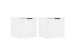 Syfax™ Comodini 2 Pz Bianco Lucido 40X39X40 Cm