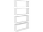 Syfax™ Mensole Parete A Cubo 4Pz Bianche 60X15X23 Cm Legno Multistrato
