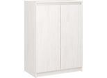 Syfax™ Credenza Bianca 60X36X84 Cm In Legno Massello Di Pino