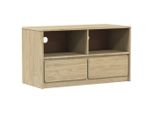 Syfax™ Mobile Tv Sauda Rovere 99X43X55 Cm In Legno Massello Di Pino