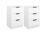 Syfax™ Comodini 2 Pz Bianchi 40X36X65 Cm