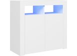 Syfax™ Credenza Con Luci Led Bianca 80X35X75 Cm