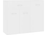 Syfax™ Credenza Bianca 88X30X70 Cm In Legno Multistrato