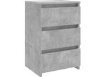Syfax™ Comodino Grigio Cemento 40X35X62,5 Cm In Legno Multistrato