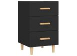 Syfax™ Comodino Nero 40X40X66 Cm In Legno Multistrato