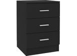 Syfax™ Comodino Nero 38X35X56 Cm In Legno Multistrato