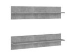 Syfax™ Mensole Muro 2Pz Grigio Cemento 80X11,5X18Cm Legno Multistrato