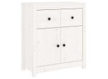 Syfax™ Credenza Bianca 70X35X80 Cm In Legno Massello Di Pino