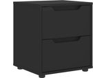 Syfax™ Comodino Visnes Nero 45X40X50 Cm In Legno Multistrato