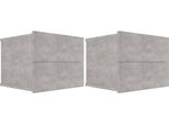 Syfax™ Comodini 2 Pz Grigio Cemento 40X30X30 Cm In Legno Multistrato