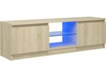 Syfax™ Mobile Porta Tv Con Luci Led Rovere Sonoma 120X30X36 Cm
