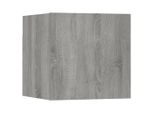 Syfax™ Armadietti Tv Montati A Parete Grigio Sonoma 30,5X30X30 Cm