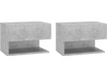 Syfax™ Comodini A Muro 2 Pz Grigio Cemento