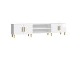 Syfax™ Mobile Porta Tv Bianco Lucido 180X31,5X40 Cm Legno Multistrato