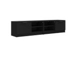 Syfax™ Mobili Porta Tv 2 Pz Neri 80X35X36,5 Cm In Legno Multistrato