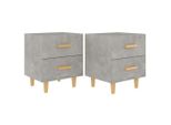 Syfax™ Comodini 2 Pz Grigio Cemento 40X35X47,5 Cm