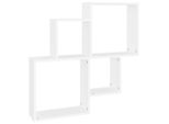 Syfax™ Mensola Da Parete A Cubo Bianca 80X15X78,5 Cm In Multistrato