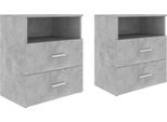 Syfax™ Comodini 2 Pz Grigio Cemento 50X32X60 Cm