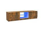 Syfax™ Mobile Porta Tv Con Luci Led Rovere Fumo 120X30X36 Cm