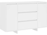 Syfax™ Credenza Con 3 Cassetti Bianca 120X41X75 Cm In Truciolato