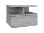 Syfax™ Comodino Pensile Grigio Sonoma 40X31X27Cm In Legno Multistrato