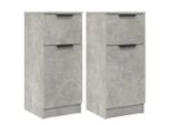 Syfax™ Credenze 2 Pz Grigio Cemento 30X30X70 Cm In Legno Multistrato